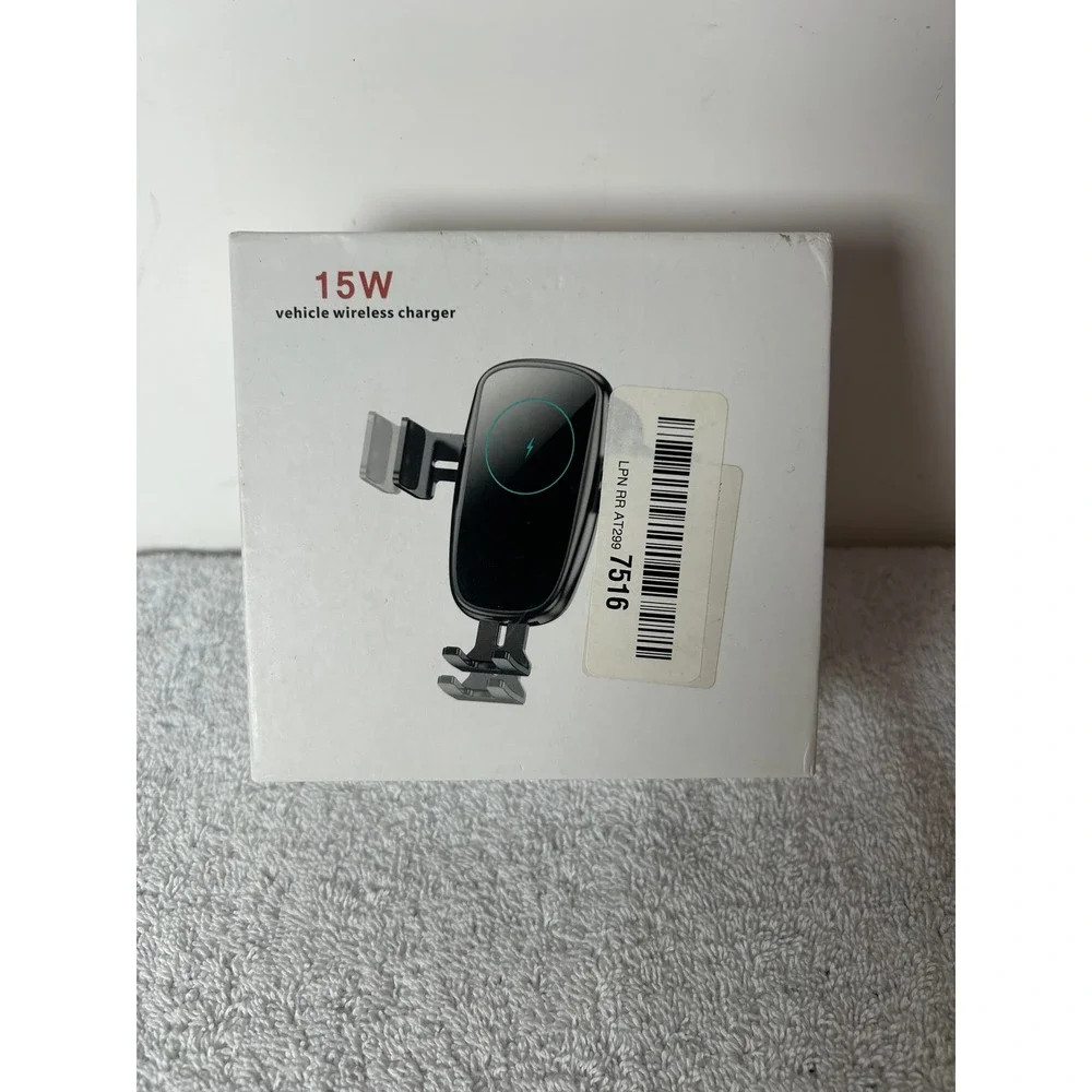 15W Vehicle Wireless Charger Fast Charging Car Mount Black Universal Qi Charger